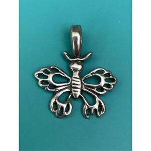 Butterfly with Bale Sterling Silver Jewelry Charm #garden
